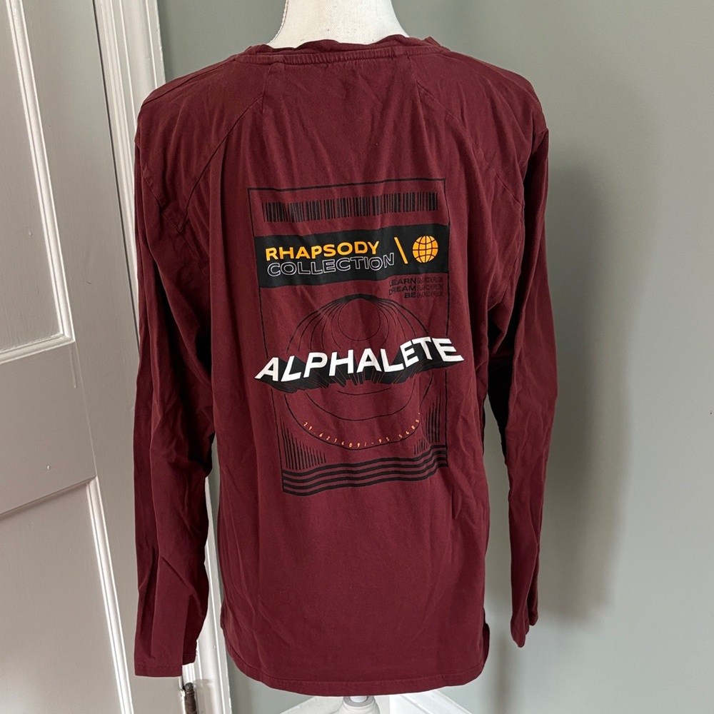 Alphalete Rhapsody Collection Burgundy Long Sleeve Tee Medium